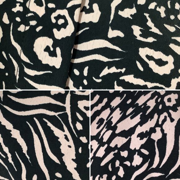 Topshop Funky Cheetah Zebra Animal Print Maximalist Button Up Blouse Size 4 - Picture 12 of 12